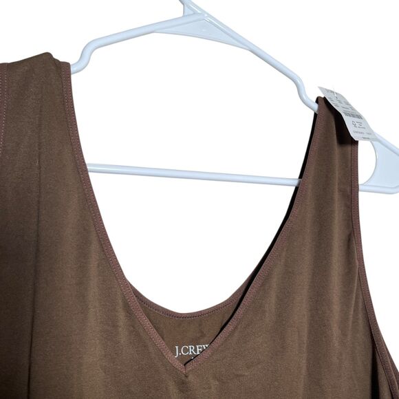J Crew Tank Top Women's XXL Brown Reversible Sleeveless Basic Layering NWT - Picture 4 of 11
